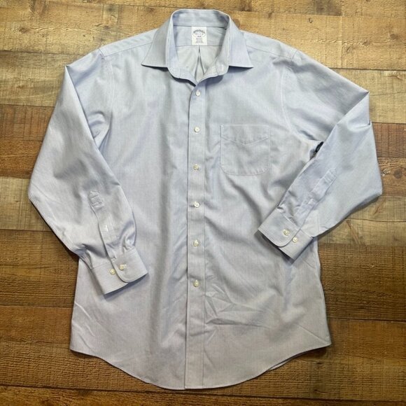 Brooks Brothers Blue Regent Non-Iron Oxford Shirt size 15.5 - 2/3 - Picture 1 of 4